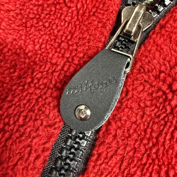 VTG 90s Milton Funwear Size S Jacket Deep Pile Fleece AOP Indian Native Fleece - Picture 6 of 12